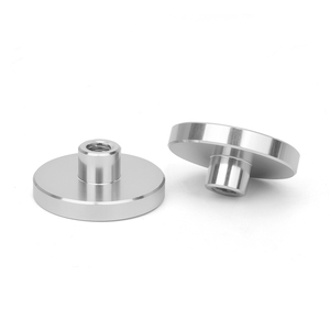 Stainless steel round base with convex internal thread, round anti-collision steel sleeve, cylindrical stepped nut <b>fastener</b> - Product Image 3