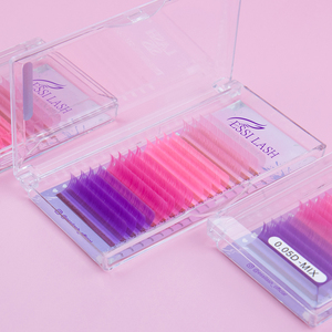 ESSI LASH Vente en gros de cils colorés en marque privée, extensions de cils en soie cachemire, cils de couleur mixte, cils de couleur néon - Product Image 3