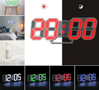 Slimme producten 12/24H digitale LED-tafelwandklok Nachtlampje Wekker Verstelbare helderheid voor laptop Scooter Kantoor