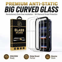1 Pack Protecteur d'écran HD en verre trempé anti-poussière avec cadre à installation facile Golden Diamond pour iPhone 18 17 Pro