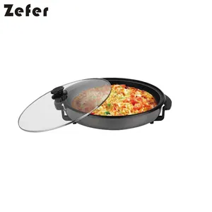 4.0cm electric skillet aluminum pizza pan 38cm electric pizza pan with non-stick coating