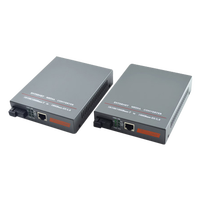 Convertidor de Medios de Fibra Óptica Gigabit 1RJ45 + 1Fibra, Convertidor Óptico Netlink 10/100/1000M Monomodo 20 KM