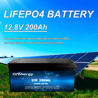 Grenergy LAF12200 12v 200Ah 24v 100Ah 2560Wh LiFePO4 Baterai Lithium Iron Phosphate untuk RV dengan BMS Terintegrasi Garansi 5 Tahun