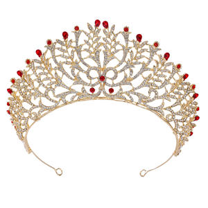 バロック様式のカラフルな合金クリスタルラインストーンの豪華なブライダルティアラクラウン、結婚式、婚約、記念日、パーティー、プロム、プリンセス用 - Product Image 5