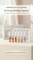 Lot de 6 mini-parfums 5 ml en gros, parfum crème glacée, senteur lactée gourmande, flacon vaporisateur portable pour femme