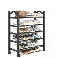 Étagère à chaussures multi-niveaux pour l'entrée de la maison, petit organisateur de rangement pour chaussures, robuste et durable, idéal pour les dortoirs et les maisons en location