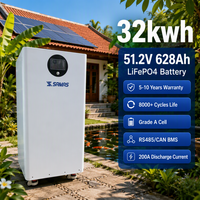 Batterie de stockage en tour 32 kWh 51,2 V 628 Ah LiFePO4 certifiée UN38.3 MSDS, livraison rapide DDP Russie Ukraine CIS, export