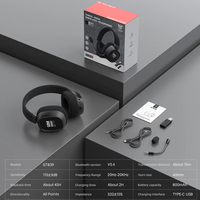 Casque de jeu Onikuma GT839 Quad Mode Bluetooth 5.4 2.4G filaire sans fil, écouteurs avec 45h de lecture, micro détachable, 176g