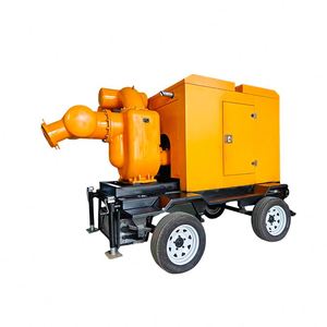 Pompe de drainage industrielle mobile, moteur diesel d'urgence, contrôle des inondations, drainage industriel, pompe à eau d'irrigation - Product Image 1