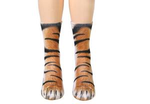 Vente en gros de chaussettes à sublimation <span class=keywords><strong>pour</strong></span> chat chien tigre ours cheval zèbre cochon guépard gorille <span class=keywords><strong>aigle</strong></span> impression 3D longues chaussettes à pattes d'animaux - Product Image 2