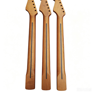 Manche de guitare 22 frettes en érable torréfié satiné avec rayures, style Stratocaster, remplacement en bois verni durable - Product Image 5