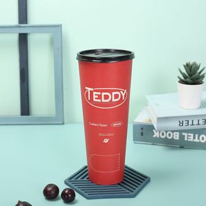 CJF - Fundas de Papel Doradas Reciclables para Café y Bebidas Energéticas, 24 oz, Vasos de Regalo, Caja Sorpresa, Logotipo Personalizado, Vasos para Bebidas Calientes - Product Image 6