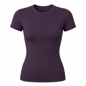 Abbigliamento Yoga di Marca Famosa per Donne, T-shirt Traspirante Aderente a Maniche Regolari per Allenamento Pilates - Product Image 6