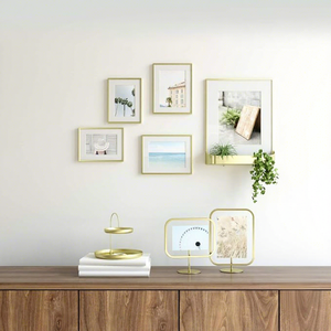 Présentoir à bijoux en métal à 2 niveaux doré, support de rangement pour vanité, porte-bagues et bracelets pour la décoration intérieure - Product Image 4