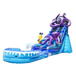 Structure gonflable Backtard Party Jumpers avec toboggan aquatique gonflable de 20 pieds de haut, type montagne. - Product Image 4