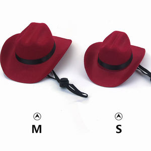 Chapeau de Cowboy en Polyester pour animaux de compagnie en feutre de fourrure occidentale classique pour les fêtes de chiens et de chats pour les saisons de printemps, d'été et d'hiver - Product Image 1