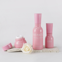 Pot de crème en verre opale 50g 40ml 120ml et bouteille en verre avec pompe à lotion pour emballage de soins de la peau cosmétique de luxe