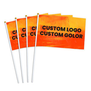 Оптовая продажа на заказ, ручной флаг с сублимационной печатью, флаг для всей страны, спортивный дизайн, развевающиеся сигнальные флаги, логотип на заказ - Product Image 1