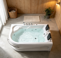 Baignoire SPA Hydrothérapie 2 Places Inclinable avec Robinet et Douchette Complets, Réglage de Massage Facile, Fournisseur Usine Foshan