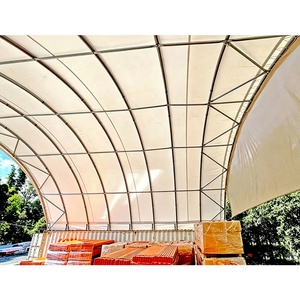 หลังคาคลุมตู้คอนเทนเนอร์ ผ้าใบคลุม PVC สำหรับเก็บของในโกดัง โรงรถ หรือโรงงาน กันน้ำ - Product Image 2