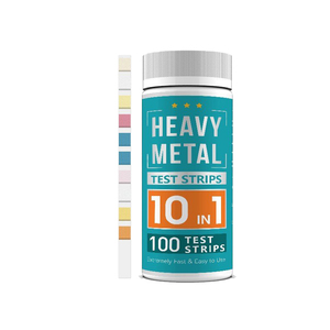 Bandes de test pour <span class=keywords><strong>piscine</strong></span> d'eau salée - Indicateur de qualité de l'eau pour métaux lourds et 10 paramètres, facile et précis (100 bandes/baril) - Product Image 1