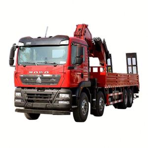 Sinotruk 8*4 ChangXing 25-ton 7-section Folding Arm <b>Crane</b> Truck with Rear Ladder - Product Image 1