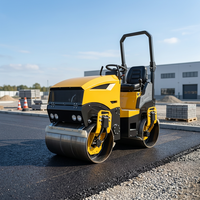 Matériel de construction : Mini-compacteur routier diesel 2, 3 et 4 tonnes, rouleau compresseur autoporté pour asphalte avec pneus en caoutchouc