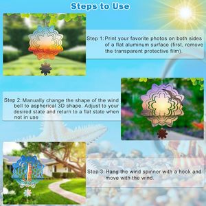 Productos en Blanco para Sublimación de Molinillos de Viento Cinéticos, Decoración de Jardín para Transferencia por Prensa de Calor, Molinillos de Viento para Sublimación de 8 Pulgadas - Product Image 4