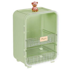 Caja organizadora de cosméticos Lunette con cajones, a prueba de polvo, para maquillaje, productos de cuidado de la piel, tocador de dormitorio. - Product Image 3