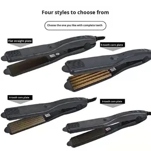 Fer à friser transfrontalier, pince à cheveux, lisseur pour cheveux raides, frange volumineuse, lisseur double usage, pince à permanente haute couronne, portable - Product Image 3