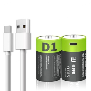 Batteries rechargeables USB D1 IILEER 1,5 V 4800 mAh Li-ion avec câble de charge pour lampe torche - Product Image 2