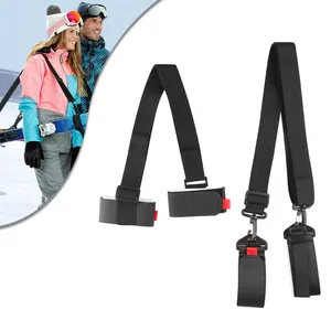 Ski Carrier Straps Ski Wraps Ties Adjustable Ski Fastener Straps With Protector Pads