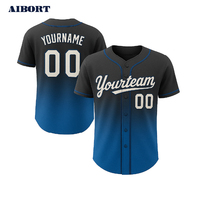 Aolan Jersey bisbol gradien kustom, seragam sublimasi nomor nama dibuat sesuai pesanan untuk Teamwear