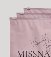Sac d'emballage pour vêtements en CPE givré coloré avec fermeture éclair, personnalisation d'impression