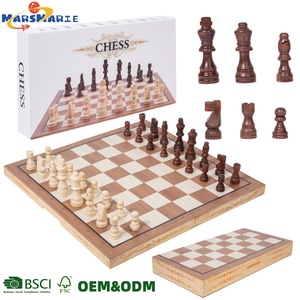Juego de Ajedrez de Madera Premium Personalizado y Diverso, Caja de Almacenamiento Plegable, Tablero de Ajedrez para el Desarrollo Cerebral, <span class=keywords><strong>Duelo</strong></span> Interactivo, Estrategia - Product Image 1
