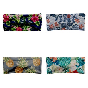 Bandeau unisexe personnalisé avec motif de flore tropicale, réversible, double couche, haute élasticité, pour l'entraînement et les loisirs, en poly-spandex - Product Image 2
