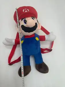 Sac à dos promotionnel en peluche Mario de personnage de dessin animé de figurine d'anime le plus vendu en gros