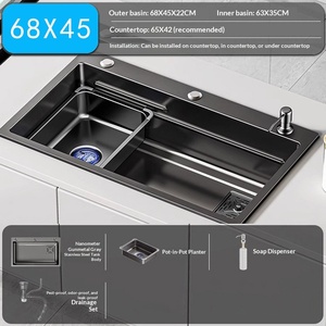 Lavello da cucina moderno a vasca larga in acciaio inox 304, realizzato a mano con tecnologia nano, ideale per ristrutturazioni domestiche. - Product Image 6