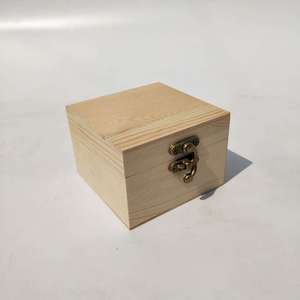 Wooden Jewelry <b>Box</b> Rectangular Solid Wood Flip Top Storage <b>Gift</b> Packaging <b>Empty</b> Desktop Organizer - Product Image 3