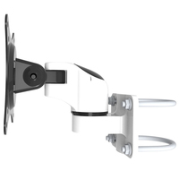 Support de moniteur simple en aluminium réglable, pliable, avec rotation à 360 degrés et fixation par pince de bureau
