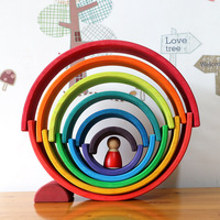Bloques de Construcción de Madera Montessori Coloridos Personalizados, Múltiples Estilos, Juguete Educativo para Niños