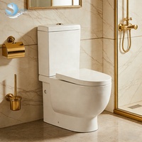 WC moderne à poser au sol en céramique blanche, design contemporain, deux pièces