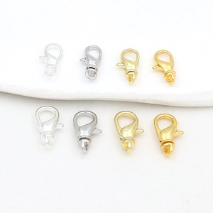 18k Gold Plated <b>Copper</b> Lobster Clasp 14k Gold Silver For Necklace <b>Bracelet</b> Keychain DIY Jewelry Findings Sw002 - Product Image 3