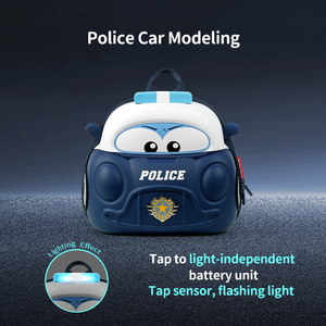 Supercute 3D Eva Design Car Sac à dos pour enfants Nouveau sac d'école étanche clignotant avec fermeture à glissière - Product Image 3