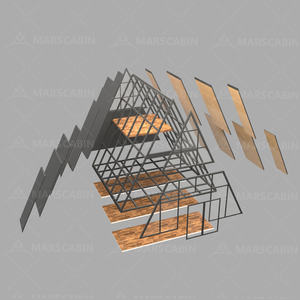 Maison <span class=keywords><strong>de</strong></span> campagne démontable <span class=keywords><strong>de</strong></span> style A-frame, modulaire, résistante aux intempéries, pour les stations balnéaires ou <span class=keywords><strong>la</strong></span> location vacanție, solutions <span class=keywords><strong>de</strong></span> projet et communication - Product Image 2