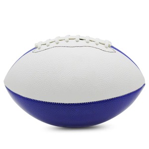 Classic American Football Solid Color Durable Leather <b>Ball</b> Standard Size White and Brown - Product Image 5
