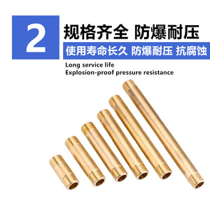 ข้อต่อท่อทองเหลืองขนาด 1/2 นิ้ว แบบเกลียวตัวผู้สองด้าน สำหรับงานประปา - Product Image 4