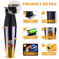 PRITECH - Tondeuse à cheveux rechargeable pour hommes, dernier design, outils de coupe de cheveux professionnels, kit de tondeuse à cheveux pour barbier
