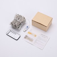 USB 3*3 м занавеска в виде сосулек с дистанционным управлением медная Звездная гирлянда сказочные огни для украшения свадебной вечеринки