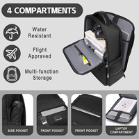 Sac à dos unisexe professionnel 18 pouces en nylon imperméable pour ordinateur portable, idéal pour les voyages, les trajets quotidiens et l'université - Nouveauté en gros